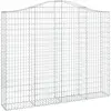 vidaXL Panier de gabions arqué 200x30x160/180 cm Fer galvanisé