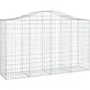 vidaXL Panier de gabions arqué 200x50x120/140 cm Fer galvanisé