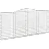 vidaXL Panier de gabions arqué 400x30x180/200 cm Fer galvanisé