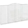 vidaXL Panier de gabions arqué 400x30x220/240 cm Fer galvanisé