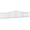 vidaXL Panier de gabions arqué 400x50x60/80 cm Fer galvanisé