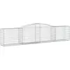 vidaXL Panier de gabions arqué 400x50x80/100 cm Fer galvanisé