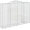vidaXL Panier de gabions arqué 300x50x200/220 cm Fer galvanisé