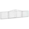 vidaXL Panier de gabions arqué 400x30x80/100 cm Fer galvanisé