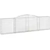 vidaXL Panier de gabions arqué 400x30x100/120 cm Fer galvanisé