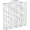 vidaXL Panier de gabions arqué 200x50x200/220 cm Fer galvanisé