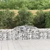 vidaXL Panier de gabions arqué 300x30x60/80 cm Fer galvanisé