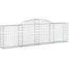 vidaXL Panier de gabions arqué 300x30x80/100 cm Fer galvanisé