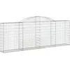 vidaXL Panier de gabions arqué 300x30x100/120 cm Fer galvanisé