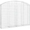 vidaXL Panier de gabions arqué 200x30x140/160 cm Fer galvanisé