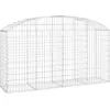 vidaXL Panier de gabions arqué 200x50x100/120 cm Fer galvanisé