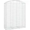 vidaXL Panier de gabions arqué 150x50x180/200 cm Fer galvanisé