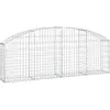 vidaXL Panier de gabions arqué 200x30x60/80 cm Fer galvanisé