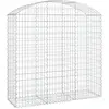 vidaXL Panier de gabions arqué 150x50x140/160 cm Fer galvanisé