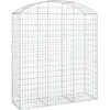 vidaXL Panier de gabions arqué 150x50x160/180 cm Fer galvanisé