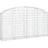 vidaXL Panier de gabions arqué 200x30x100/120 cm Fer galvanisé