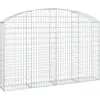 vidaXL Panier de gabions arqué 200x30x120/140 cm Fer galvanisé