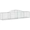 vidaXL Panier de gabions arqué 300x50x60/80 cm Fer galvanisé