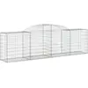 vidaXL Panier de gabions arqué 300x50x80/100 cm Fer galvanisé