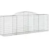 vidaXL Panier de gabions arqué 300x50x100/120 cm Fer galvanisé