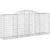 vidaXL Panier de gabions arqué 300x50x120/140 cm Fer galvanisé