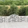 vidaXL Panier de gabions arqué 200x30x60/80 cm Fer galvanisé