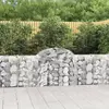 vidaXL Panier de gabions arqué 200x30x80/100 cm Fer galvanisé