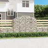 vidaXL Panier de gabions arqué 200x50x140/160 cm Fer galvanisé