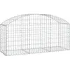 vidaXL Panier de gabions arqué 150x50x60/80 cm Fer galvanisé