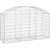 vidaXL Panier de gabions arqué 150x50x80/100 cm Fer galvanisé