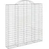 vidaXL Panier de gabions arqué 200x30x200/220 cm Fer galvanisé