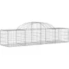 vidaXL Panier de gabions arqué 200x50x40/60 cm Fer galvanisé