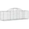 vidaXL Panier de gabions arqué 200x50x60/80 cm Fer galvanisé