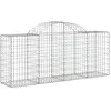 vidaXL Panier de gabions arqué 200x50x80/100 cm Fer galvanisé