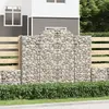 vidaXL Panier de gabions arqué 200x30x160/180 cm Fer galvanisé