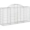 vidaXL Panier de gabions arqué 200x50x100/120 cm Fer galvanisé