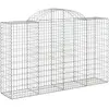 vidaXL Panier de gabions arqué 200x50x120/140 cm Fer galvanisé