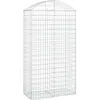 vidaXL Panier de gabions arqué 100x50x180/200 cm Fer galvanisé