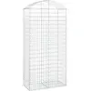 vidaXL Panier de gabions arqué 100x50x200/220 cm Fer galvanisé