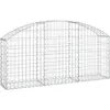vidaXL Panier de gabions arqué 150x30x60/80 cm Fer galvanisé
