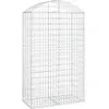 vidaXL Panier de gabions arqué 100x50x160/180 cm Fer galvanisé