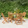 vidaXL Ensemble à manger de jardin 5 pcs Bois d'acacia solide