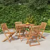 vidaXL Ensemble à manger de jardin 5 pcs Bois d'acacia solide