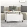 vidaXL Table basse Blanc 90x44,5x45 cm Bois d'ingénierie