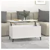 vidaXL Table basse Blanc brillant 90x44,5x45 cm Bois d'ingénierie
