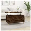 vidaXL Table basse Chêne fumé 90x44,5x45 cm Bois d'ingénierie