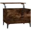 vidaXL Table basse Chêne fumé 60x44,5x45 cm Bois d'ingénierie