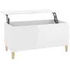 vidaXL Table basse Blanc brillant 90x44,5x45 cm Bois d'ingénierie