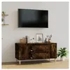 vidaXL Meuble TV Chêne fumé 102x44,5x50 cm Bois d'ingénierie
