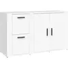 vidaXL Buffet Blanc 100x33x59,5 cm Bois d'ingénierie